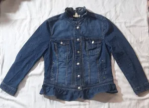 Women Collar Style Denim Jacket