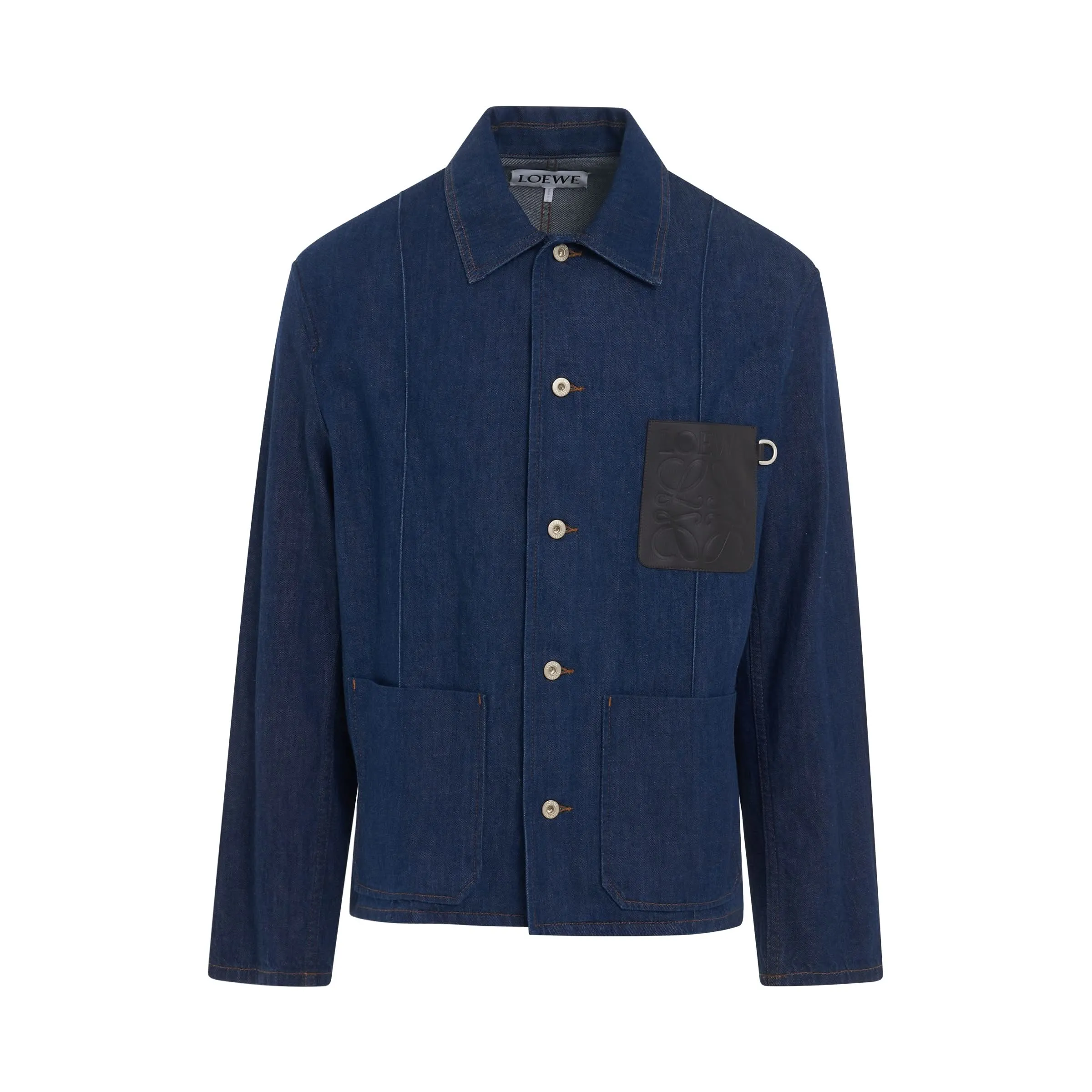 Workwear Denim Jacket in Navy Blue